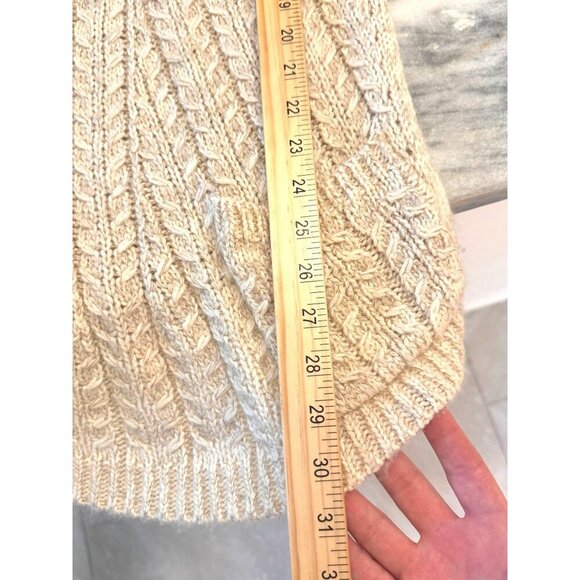 Anthropologie Guinivere Cowlneck Wool Blend Sweater w/ Pockets Cream NWT Sz S - Picture 8 of 9